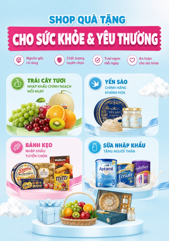 Shop quà tặng - Cho sức khỏe & yêu thương