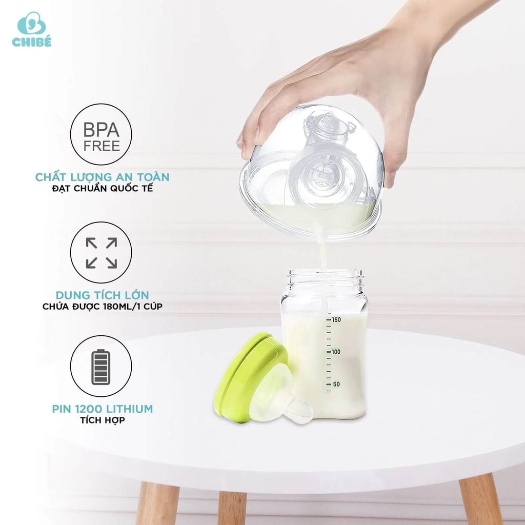 Máy hút sữa điện đôi CHIBÉ CB010 rảnh tay