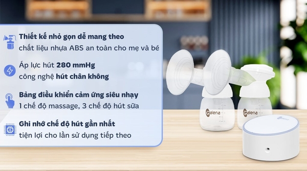Máy hút sữa điện đôi Galena GA-01