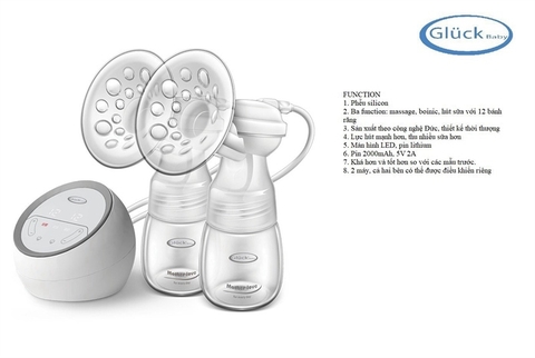 Máy hút sữa điện đôi Gluck GP60