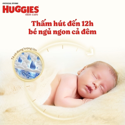 Miếng lót sơ sinh Huggies Skin Perfect NB1 64+6 miếng (Dưới 5kg)