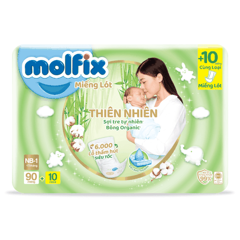 Bỉm Molfix dán NB1 90+10 (<1 tháng)
